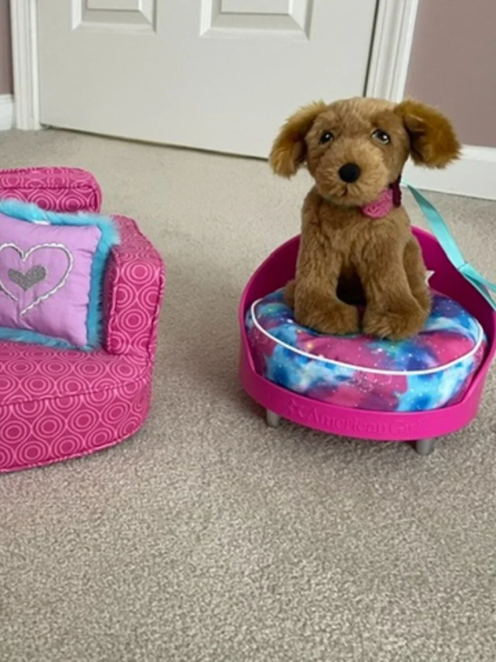 American Girl Doll Couch & Dog Set